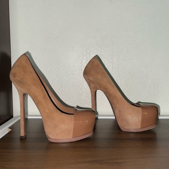 Authentic YSL tribtoo brown pumps - Picture 7 of 8